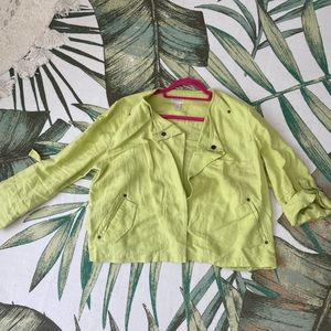 Lime Green womens Chico’s jacket